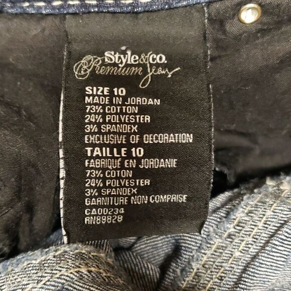 🌹Style & Company Rhinestone Premium Capris sz 10 - Picture 10 of 10